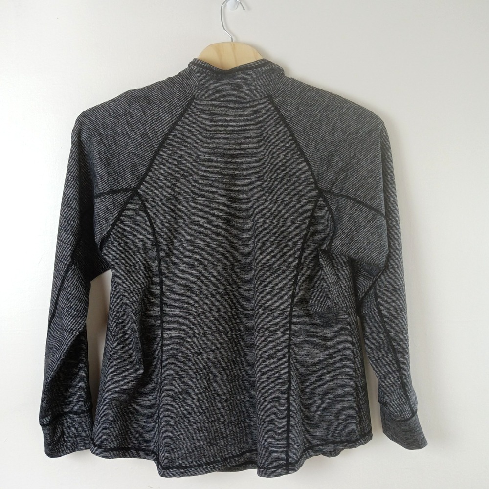 Torrid Womens Active Performance Gray Black 1/4 Zip Pullover Thumbholes - Size 4 - Picture 2 of 14